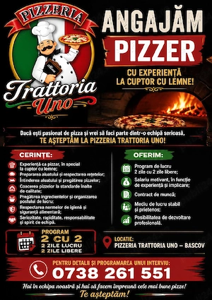 Pizzeria Trattoria Uno angajeaza