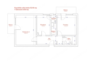 Apartament 2 camere, 52 mp, zona Lipovei  - imagine 4