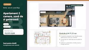 Apartament 2 camere, bloc nou, zona Giulia 