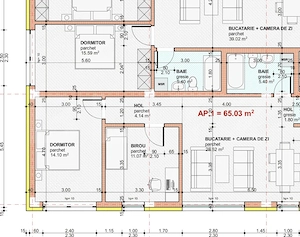 Apartament 3 camere, 65mp, bloc nou, zona Giulia  - imagine 3