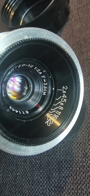 Jupiter 12 3.5cm f2.8 silver montura kiev - imagine 2