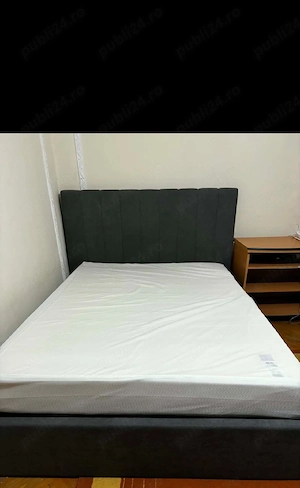 Vând set complet JYSK: Cadru pat + Saltea 140x200, stare excelentă