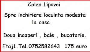 Lipovei - la casa , etaj 1 .