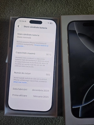 iPhone 16 Pro 128 GB White + Apple Watch Series 10 64 GB | Full Box | Accesorii Originale | Stare Im