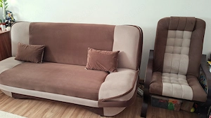 canapea extensibilă cu două fotolii