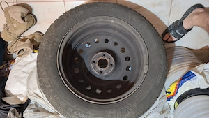 Set 4 roți complete Dacia Sandero, jante tablă R16, anvelope iarnă Viking 205/60 R16 - imagine 10