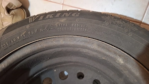 Set 4 roți complete Dacia Sandero, jante tablă R16, anvelope iarnă Viking 205/60 R16 - imagine 8