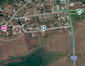 Teren intravilan 3.200 mp + casă, acces pe 3 laturi   Murighiol