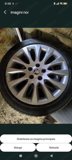 Vând set de jante Laurel 17" originale pentru Skoda Superb 2 - imagine 3