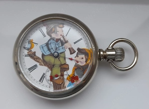 Ceas de buzunar New York Standard Watch Co. pictat manual din anul 1895 servisat in Germania