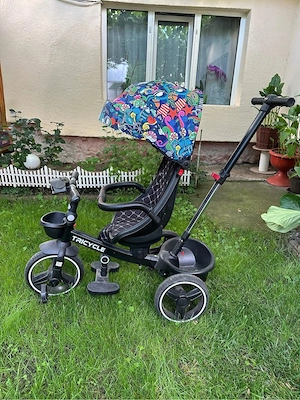 Tricicletă copii cu poziție de somn, copertină și mâner parental 