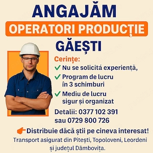 Angajam Operatori Productie in Gaesti
