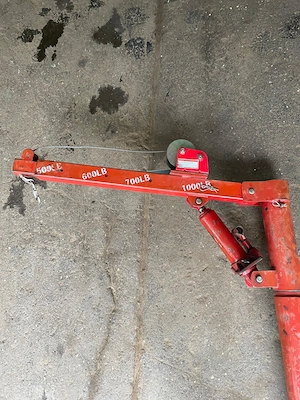 Macara hidraulică pentru benă/pick-up 450 kg, braț telescopic