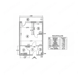 Garsoniera semidecomandata 33 mp etajul 2 din 10 cu balcon - ( nerenovata )