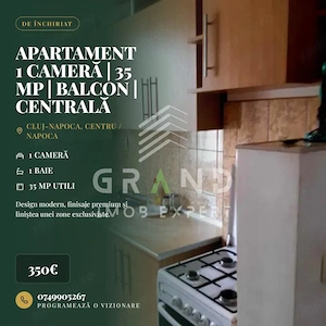 APARTAMENT 1 CAMERĂ | 35 MP | BALCON | CENTRALĂ PROPRIE | STRADA HOREA