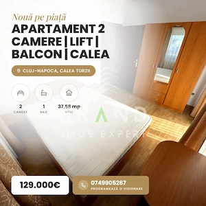 Apartament 2 camere | Lift | Balcon | Calea Turzii–zona OMV | Gata de mutare