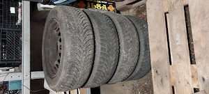 Ser 5 roti Renault Megane 2 de iarna (4 buc, una de rezerva)) stare foarte buna  - imagine 5