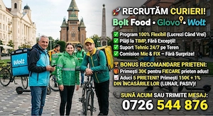 colaborare curier bolt food program flexibil