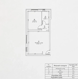 COMISION 0% | Apartament 2 camere | Giroc | 46 mp | Parcare inclusa - imagine 7