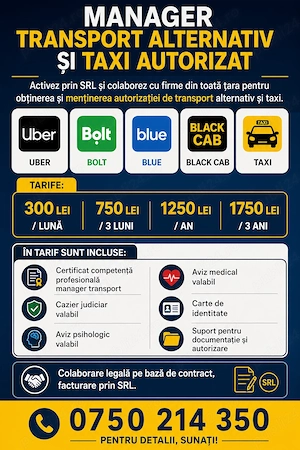 Manager transport alternativ si taxi