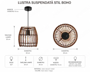 2 Lustre  stil Boho Scandinav (pret per bucata)