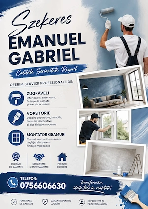 Zugraveli interioare,Glet ,Parchet ,