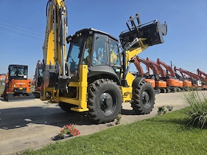 Buldoexcavator New Holland B115D, roti egale, Full option 120CP, cutie Powershift, cupa 4x1-88900eur - imagine 2