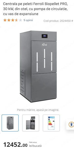 Vând centrală peleti Ferolli