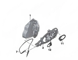 încuietoare usa stânga față încuietoare bmw E81 E82 E87 f20 f21 f22 f23 e90 e92 e92 f30 f31 f34 f10  - imagine 2