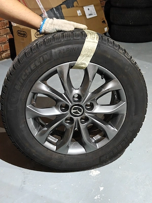 Set jante 16 5x114.3 + anvelope iarnă Michelin 205/60 R16 - imagine 5