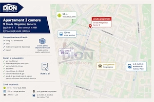 Militari Apusului Str. M #259;rgelelor. ap. 3 cam –  2x gr. sanitar