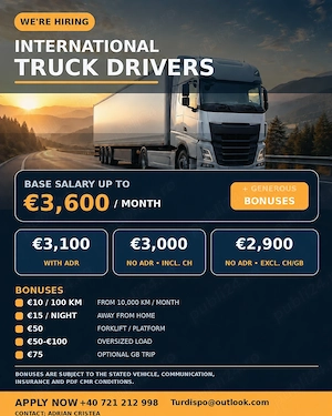 Angajam soferi transport international - imagine 2
