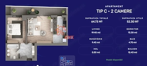 Apartament 2CD, 63.34mp - imagine 2