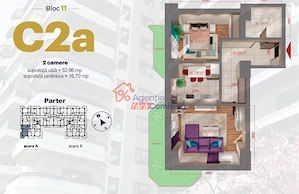 Apartament 1C, Copou, 43,4mp, 110000euro+TVA - imagine 6