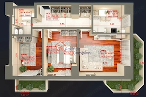 Apartament 1C, Copou, 43,4mp, 110000euro+TVA - imagine 9