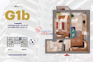 Apartament 1C, Copou, 43,4mp, 110000euro+TVA - imagine 5