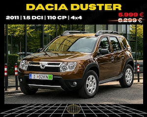 DACIA DUSTER 1.5 Diesel 110cp 4x4 Decuplabil la Buton