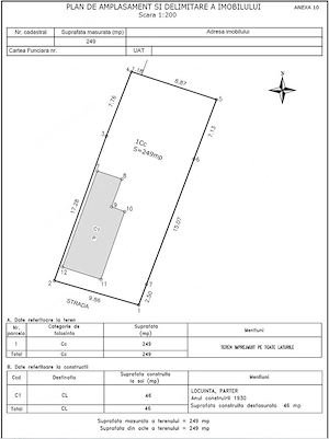 Teren 250 mp, deschidere 10m, Antiaeriana, casa demolabila - imagine 2