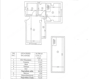 Apartament cu 2 camere - Pod ce poate fi transformat in birou - Bucureștii Noi- sos Chitilei - imagine 12
