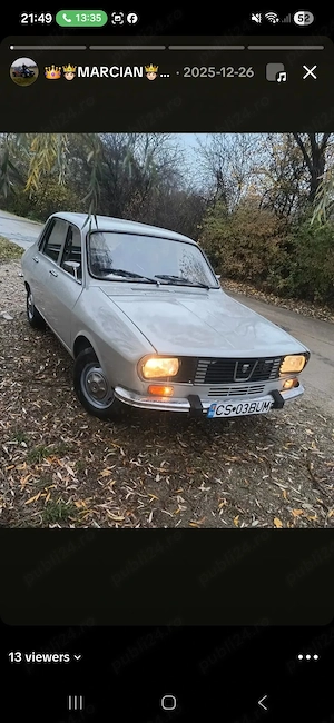 Vând sau schimb Dacia 1300 la 3127 km 1977 ITP valabil   - imagine 2