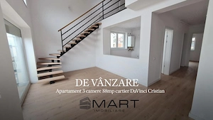 Apartament 3 camere 88mp etaj 2 cartier DaVinci
