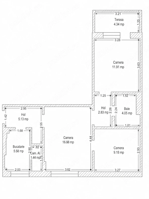 Apartament 3 camere   Piața Operei | Etaj intermediar | Lift | Curte privată | Teren în proprietate - imagine 9