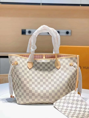 Geantă Louis Vuitton Neverfull, piele