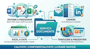 Editare Word, PDF, Excel | Creare CV & Scrisori Intenție | Traduceri & OCR