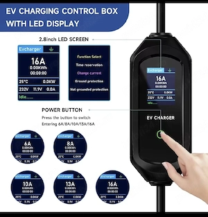 Statie încărcare type2, 3.6kwh,control prin Wireless pe telefon,pt Spring, Kona, Tesla, Hibride etc  - imagine 4