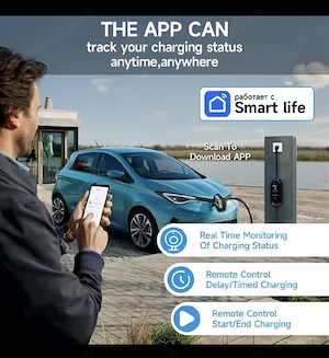 Statie încărcare type2, 3.6kwh,control prin Wireless pe telefon,pt Spring, Kona, Tesla, Hibride etc 