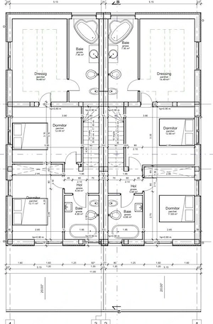 Duplex P+E 130 mp utili | 4 camere | 3 bai | Zid Dublu | Bazosu Nou - imagine 3