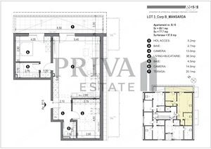 Apartament 2 camere, bucatarie inchisa, parcare inclusa, lift - imagine 19