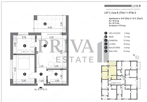 Apartament 2 camere, bucatarie inchisa, parcare inclusa, lift - imagine 8