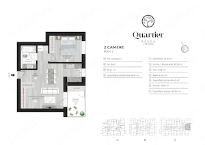 PROPRIETAR 2 camere 56 mp, Doamna Ghica, Quartier Azuga, Prima inchiriere - imagine 7